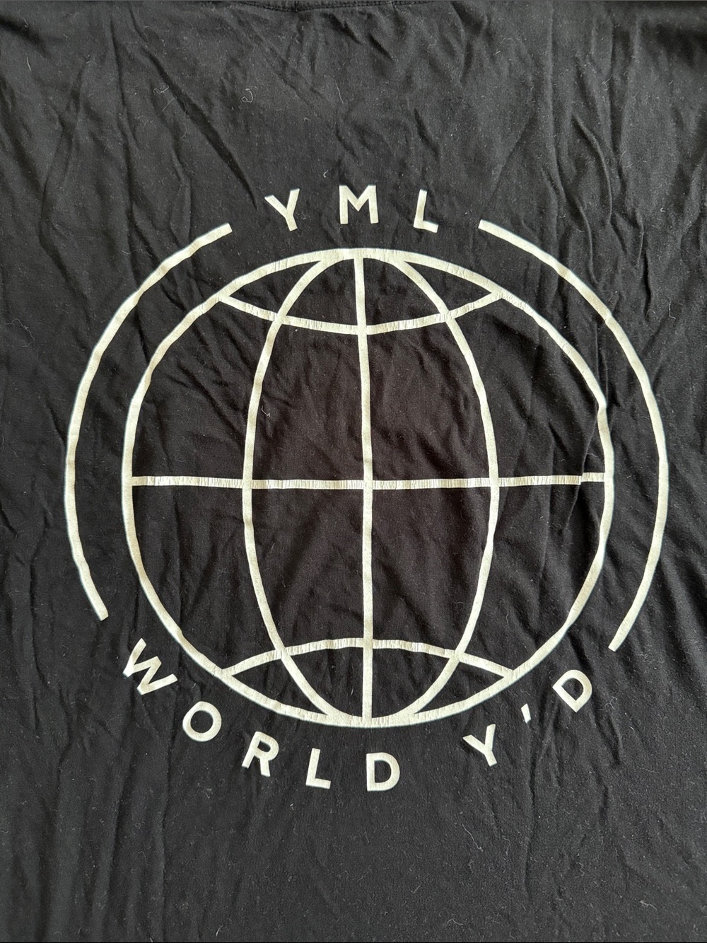 Marine Layer Black Crewneck T-Shirt with Globe Graphic - Picture 3 of 4